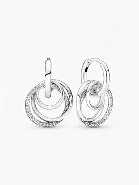 Pandora Family Always Encircled Hoop Earrings